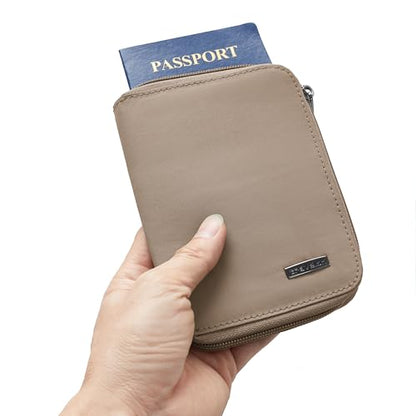 Travelon RFID Blocking Passport Zip Wallet - color: Sable