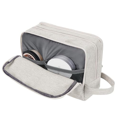 Toiletry Bag for Men Hanging Dopp Kit Water Resistant Shaving Bag Small Toiletry Bag for Traveling (Denim Pure Beige) - color: Denim Pure Beige