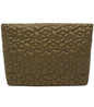 Puffy Quilted Makeup Bag, Cosmetic Bag, Travel Toiletry Organizer Pouch, Clutch for Wom (Brown Flower) - color: Brown Flower