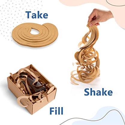 IDL Packaging SpiroPack™ Stylish Box Filler 30 lbs in a Box, Brown, Wide-Cut Spirals - Packing Filler for Baskets, Gift Boxes, and Packages - Modern Alternative to Shredded and Crinkle Paper - color: Kraft, size: 30 lbs