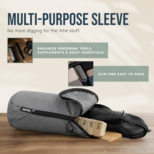 Toiletry Bag Kit 3 Piece Set: Hanging Travel Toiletry Bag + 311 TSA Cosmetic Liquid Bag + Accessory Organizer Pouch - color: Grey
