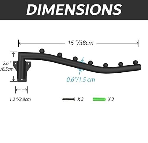 Folding Clothes Hanger Rack Swing Arm Hook Holder Clothing Hanging Garment Drying Closet Rod Storage Organizer Wall Mount Space Saving for Closet Organizer, Bathroom, Bedroom, Laundry Room Black - style: 1 Pack