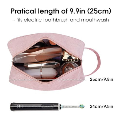 Narwey Travel Toiletry Bag for Women Traveling Dopp Kit Travel Bag for Toiletries Cosmetic Bag Makeup Bag Medicine Bag for Traveling (Pink) - color: A-Pink