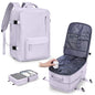 WONHOX Vacuum Seal Backpack for Travel with Air Pump Compression Vacpack Personal Item Carry on Flight Approved Daypack Laptop Space Saver Bags Storage with Vacuum System Travel Bag Women Men Purple - color: A18-purple