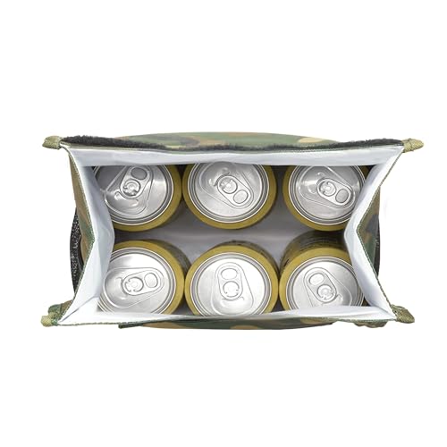 2nd Childhood Rolltop Lunch Bag for Work or School – Compact, Foldable & Low Profile Design – Insulated Reusable Bag with Handle – Slim, Durable & Stylish - 3.5L (Camo) - color: Camo
