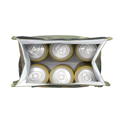 2nd Childhood Rolltop Lunch Bag for Work or School – Compact, Foldable & Low Profile Design – Insulated Reusable Bag with Handle – Slim, Durable & Stylish - 3.5L (Camo) - color: Camo