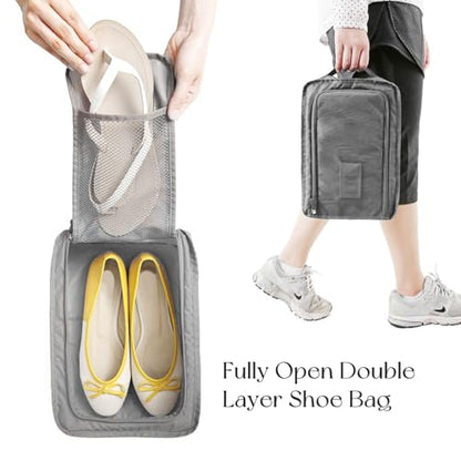 SNAIL GARDEN 8 Pack Compression Packing Cubes Set with Cable Organiser,Pill Box,Shoes Packing Organizer,Lightweight Compression Bags for Travel,4 Sizes Luggage Organizer Bags