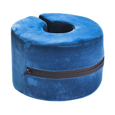 Adult Bed Sore Pads Wedge Foot Support Pillow Pressure Ulcer Ankle Protector Ring Foot Rest Pillows Bedridden Patient Elderly Heel Cushion Sleeping Elevated Foam Pad Leg Post Surgery Recovery Pillow - color: Blue,1pc