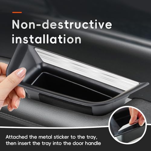 MARCHFA Car Door Tray Organizer Compatible for Cadillac XT5 2025 2024 2023 2022 2021-2017 Accessories Interior Car Door Handle Insert Pocket Storage Box