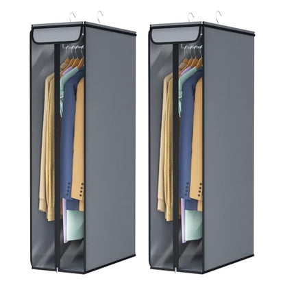 Univivi Garment Bags for Hanging Clothes 40", Hanging Garment Bags for Closet Storage with Large Clear Window, Garment Storage Bags for Suits, Coats, Dresses, 2 Pack - size: 40"-2PCS