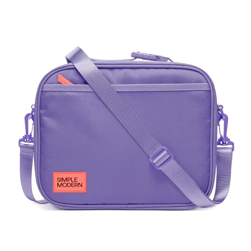 Simple Modern Hadley Lunch Box with Shoulder Strap | Kids & Adults | Insulated Bag with Pockets for Women, Men, Girls, Boys - color: -Purple Rain