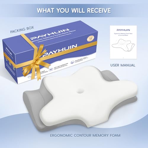 Cervical Neck Pillow, Memory Foam Pillows for Neck and Shoulder Pain Relief