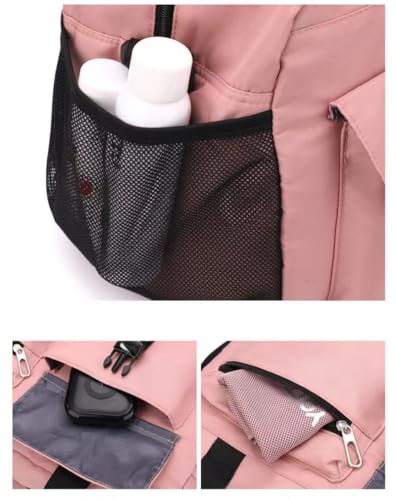 New Sports Tote Gym Travel Luggage Shopping Delivery Weekend Camping Overnight Bag(pink) - color: pink