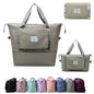 Large Capacity Foldable Travel Bag, Expandable lightweight Carry on Bag, Dry with Wet Separation Spor Duffel Bags (Gray) - color: Gray