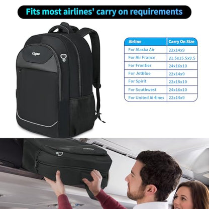 Business Travel Laptop Backpack, Anti Theft Durable Backpack with USB Port & organizer, Water Resistant Bag for Men & Women Fits 17.3 Inch Laptop and Tablet - Black - size: Medium