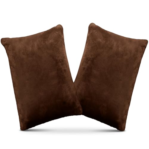 1 MIDDLE ONE 2 Pack Small Pillow, Memory Foam Mini Pillow 11 X 7 Inches for Travel, Sleeping, Nap and Neck, Knee, Lumbar Support, Tiny Cushion for Pet, Dogs (Brown) - color: Brown, size: 11x7 inch