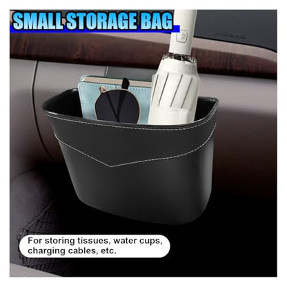 Mini Car Trash Can - Leak-Proof Hanging Car Garbage Can Auto Trash Bag Organizer - Small Garbage Bin Container Vehicle Glove Box Storage Accessories for Cars Home Office (GloveBox) - size: GloveBox