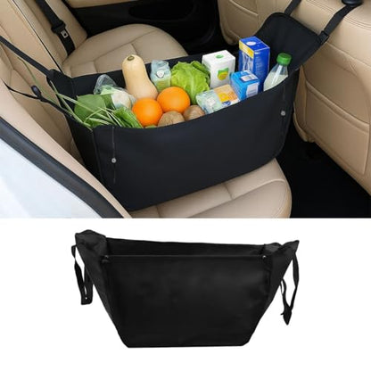 ZIMISI Car Seat Organizer, Oxford Cloth Backseat Car Storage Bag with Drawstrings, Large Capacity Passenger Seat Organizer, Hammock Foldable Hanging Travel Bag for Road Trip (1PC)