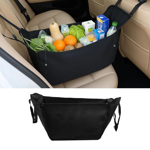 ZIMISI Car Seat Organizer, Oxford Cloth Backseat Car Storage Bag with Drawstrings, Large Capacity Passenger Seat Organizer, Hammock Foldable Hanging Travel Bag for Road Trip (1PC)