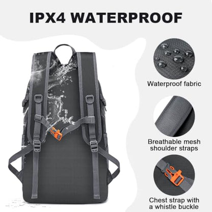 MIYCOO Backpack - Ultra Lightweight Packable Backpack for Travel Camping, Hiking Back Pack Waterproof Foldable Daypack for Men Women Grey - color: Grey