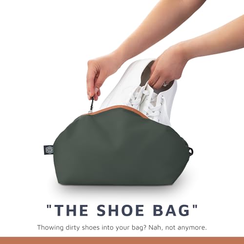 Large Compression Packing Cubes for Travel-Packing Cube Luggage Organizers 7 Piece Set for Checked Luggage-Ultralight, Expandable/Compression Bags by TRIPPED Travel Gear (Green and Brown) - color: Green and Brown