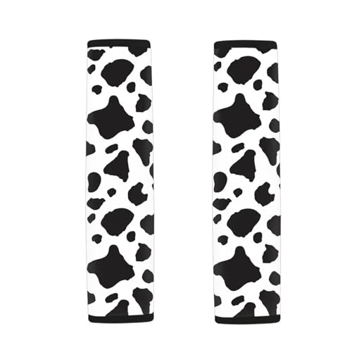 Cow Print Seat Belt Cover Pad Comfortable Driving Seatbelt Shoulder Pad Cushions 2 PCS Easy to Install Anti-Slip Shoulder Strap Protect Universal Auto Seat Straps - color: Cow Print