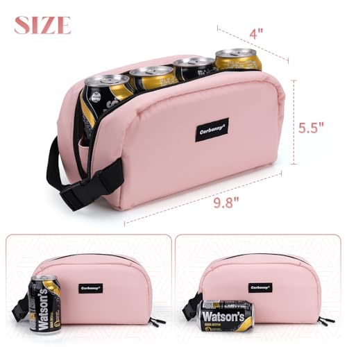 Small Cooler Bag Freezable Lunch Bag for Work School Travel,Leak-proof Small Lunch Bag,Small Insulated Bag For Kids/Adults,Freezer Lunch Bags,Freezable Snack Bag,Mini Lunch Bag 9.8x5.5x4 inches - color: Pink - Large