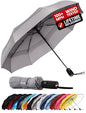 Repel Windproof Travel Umbrella - Compact & Withstands Winds up to 100MPH , Strongest Premium Auto Folding Umbrella for Rain and Sun - Durable, Light & Portable for Women & Men , Fits Backpack & Cars - color: Gray - Travel Umbrella (1 Pack)