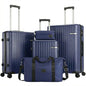 Hoteel Luggage Sets 5 Piece (4-YEARS WARRANTY), ABS+PC Suitcases with Wheels and Side Hook, Hardshell 20/24/28 inch Luggage with Duffel Bag Travel Bag, Dark Blue - color: Dark Blue, size: 5 Piece Set (20/24/28/DB/TB)