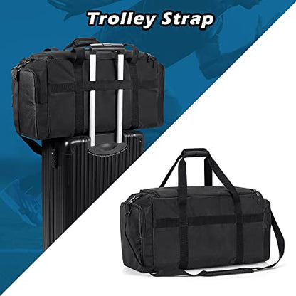 DSLEAF Sneaker Bag for 4 Pairs of US Size 14 Men's Shoes, Shoe Duffle Bag with 3 Adjustable Dividers, Sneak Travel Bag with Shoulder Straps for Comfort Carrying…