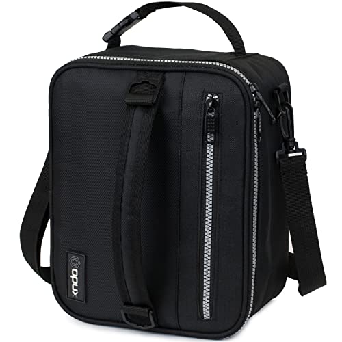 opux Insulated Lunch Box for Men Women Adult, Compact Lunch Bag for Kids Boy Girl Teen, Soft Lunch Cooler Bag for Work School, Leakproof Lunchbox Lunch Pail with Clip-on Buckle, Black - color: Black