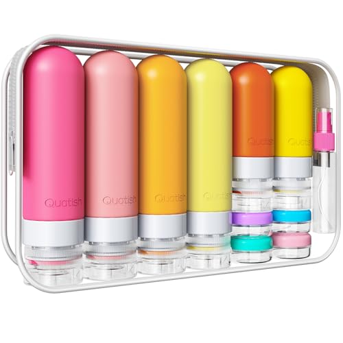 20 Pack Travel Bottles for Toiletries, Original Patented, TSA Approved Travel Size Containers, Leak Proof Silicone Shampoo and Conditioner Bottles Women & Men, Airplane Cruise Essentials, Macaron - color: Macaron