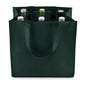 True Wine Tote Bag with Dividers, 6 Bottle Carrier for Wines & Champagne Bottles, Perfect for Travel, Holiday, Birthday Party - color: Green