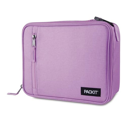 PackIt(R) Freezable Classic Lunch Box, Lavender, Built with EcoFreeze(R) Technology, Fully Freezable, Collapsible, Reusable, With Zip Front Pocket and Buckle Handle, Designed for Fresh Lunch On the Go - color: Lavender
