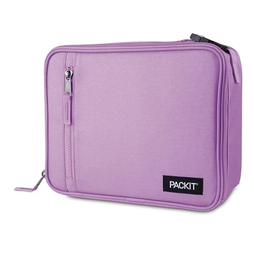 PackIt(R) Freezable Classic Lunch Box, Lavender, Built with EcoFreeze(R) Technology, Fully Freezable, Collapsible, Reusable, With Zip Front Pocket and Buckle Handle, Designed for Fresh Lunch On the Go - color: Lavender