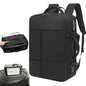 Vacuum Seal Travel Backpack W/Pump Built-in - 60L Water-Resistant Carry-On Vacuum Backpack Travel Bag Expandable Air Compression System with TSA Lock Fits19 Laptop (Black) - size: 60L