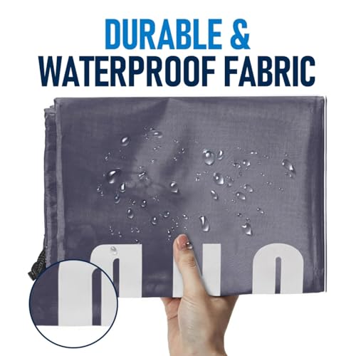 2 Pack Large Travel Laundry Bags, Blue + Grey - 24"x36" Heavy Duty Mesh Machine Washable Organizer with Drawstring for College - Holds 4 Loads - color: Blue + Grey