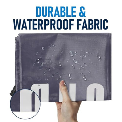 2 Pack Large Travel Laundry Bags, Blue + Grey - 24"x36" Heavy Duty Mesh Machine Washable Organizer with Drawstring for College - Holds 4 Loads - color: Blue + Grey