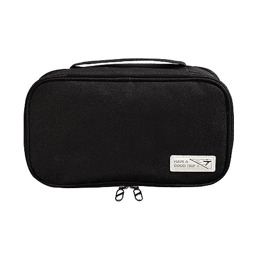 Thereisno Underwear Storage Bag Travel Portable Underwear Storage Bag Bra Socks Storage Pouch Waterproof Travel Organizers Cases Underwear Storage Bag - color: Black