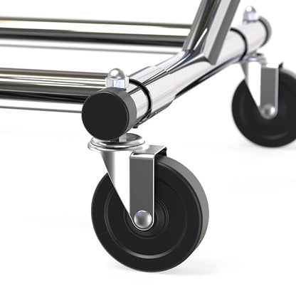 Simple Houseware Supreme Commercial Grade Clothing Garment Rack, Holds Up to 250 lbs, 50 to 75 Inches Extendable Rod, Chrome - color: Chrome, size: Commercial Grade