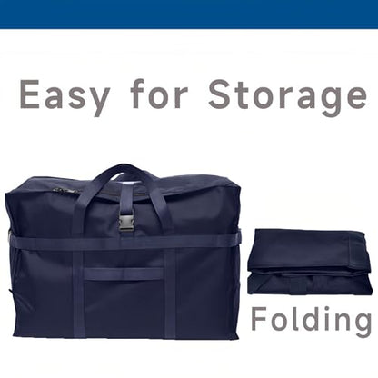 Arxus Large Duffel Bag, Waterproof Carry on Weekend Overnight Storage Bag over Luggage for Airline, Travel, Camping, Moving - color: 120L-Dark Blue