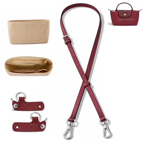 Chispee Leather Shoulder Strap Replacement Set, Adjustable Purse Strap Extender for Crossbody Bag Conversion - color: Style J