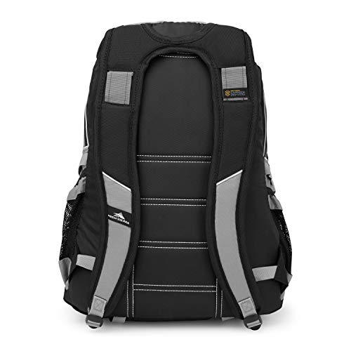 High Sierra Loop Backpack, Travel, or Work Bookbag with tablet sleeve, One Size, Black/Charcoal - color: Black/Charcoal