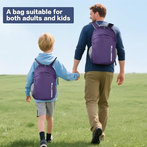 Waterproof Foldable Backpack Dry Storage Lightweight Daypack 35L Outdoor Backpack for Beach Men Women Purple - color: Purple