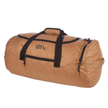 Eddie Bauer Stowaway Packable Duffel Bag | Travel | Foldable | Lightweight | Durable | Ripstop Polyester - color: Tobacco