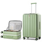 Hanke 26 Inch Large checked Luggage PC Hard Shell luggage Top Opening Aluminum Frame Travel Luggage Suitcases with Wheels for Woman Men.(Bamboo Green) - color: Bamboo Green, size: 26 Inch