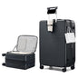 HanTrip Hard Shell Expandable Luggage Sets 2 Piece with Spinner Wheels Cup Holder, Top Opening Lightweight Luggage Rolling Suitcase with Lock, Carry On And Checked Luggage Set 2 Piece (Black, 20/28) - color: Black, size: Expandable 2-Piece Set(20/28)