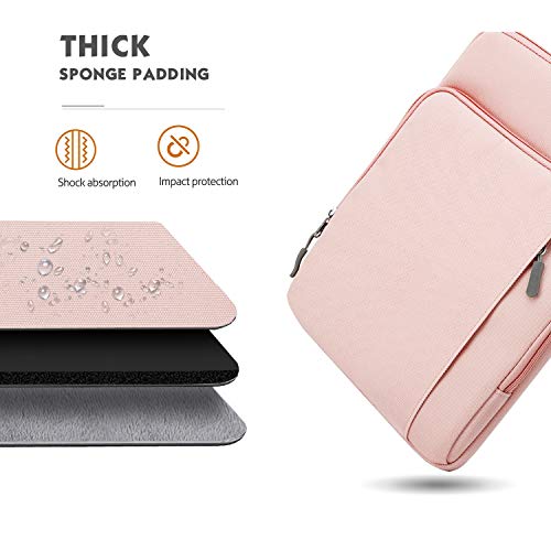 MoKo 9-11 Inch Tablet Sleeve Bag Carrying Case with Storage Pockets Fits New 11-inch iPad Air M4 2026/iPad Pro M5, iPad Pro/A16 11, iPad Air 5/4th 10.9, iPad 9/8th 10.2, Tab S8/S9 11, Pink - color: Pink, size: 9-11 Inch