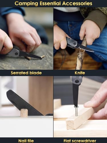 Fathers Day Dad Gifts from Daughter Son Wife, 13 in 1 Hammer Multitool, Cool Camping Accessories Survival Tools, Unique Birthday Present Ideas Gifts for Men, Husband, Grandpa, Step Dad, Him - style: MEN GIFTS