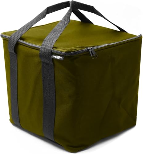 Thermal Cooler for Car Trunk – Insulated Bag for Camping, Road Trips, Groceries, Leak-Resistant, Fits Modular Organizers – Military Green - color: green, size: 1-section small